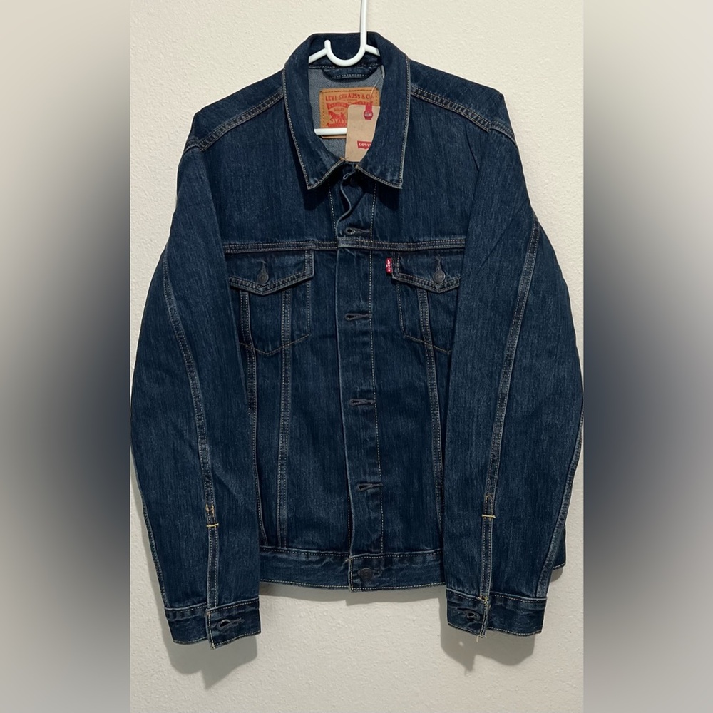 LEVI’S DENIM TRUCKER Jacket Blue Size Large  For Men’s- New - Picture 2 of 6